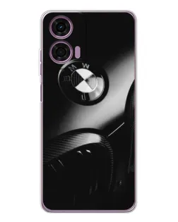 Чехол для Motorola Moto E14 с картинкой «Эмблема BMW — макро»