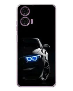 Чехол для Motorola Moto E14 с картинкой «BMW — ночной взгляд»