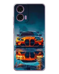 Чехол для Motorola Moto E14 с картинкой «BMW — золотая эмблема»