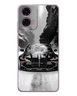 Чехол для Motorola Moto E14 с картинкой «BMW — акварельный дрифт»
