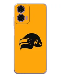 Чехол для Motorola Moto E14 с картинкой «PUBG — золотой шлем»