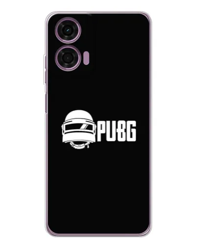 Чехол для Motorola Moto E14 с картинкой «PUBG — классический лого»