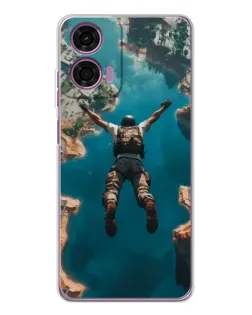 Чехол для Motorola Moto E14 с картинкой «PUBG — свободное падение»