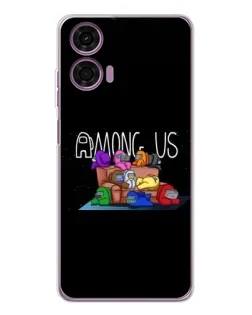 Чехол для Motorola Moto E14 с картинкой «Логотип Among Us» Чехол для Motorola Moto E14 с картинкой «Логотип Among Us»