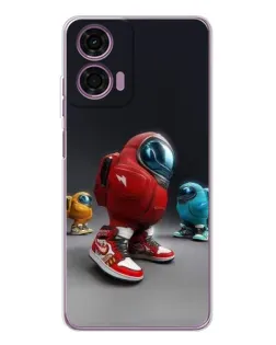 Чехол для Motorola Moto E14 с картинкой «Among Us — 3D стиль»