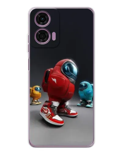 Чехол для Motorola Moto E14 с картинкой «Among Us — 3D стиль»