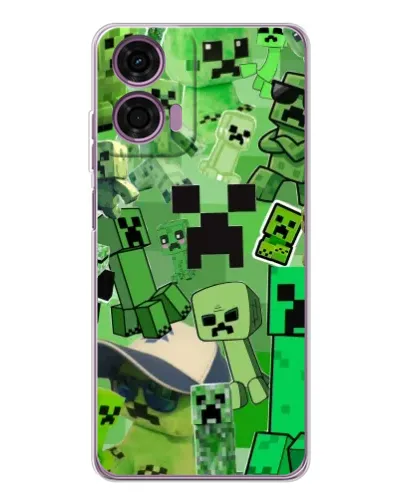 Чехол для Motorola Moto E14 с картинкой «Криперы Minecraft» Чехол для Motorola Moto E14 с картинкой «Криперы Minecraft»