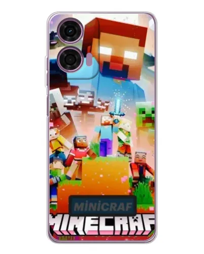 Чехол для Motorola Moto E14 с картинкой «Minecraft герои игры» Чехол для Motorola Moto E14 с картинкой «Minecraft герои игры»