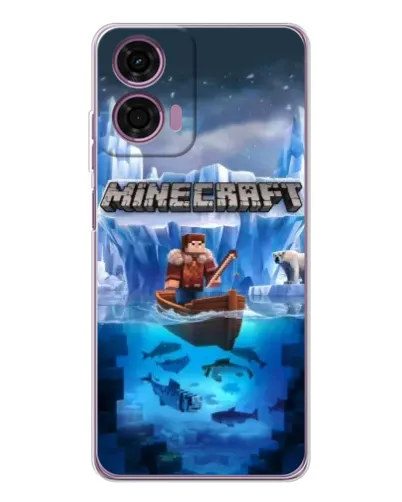 Чехол для Motorola Moto E14 с картинкой «Minecraft ледяной мир» Чехол для Motorola Moto E14 с картинкой «Minecraft ледяной мир»