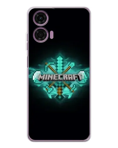 Чехол для Motorola Moto E14 с картинкой «Minecraft Diamond лого» Чехол для Motorola Moto E14 с картинкой «Minecraft Diamond лого»