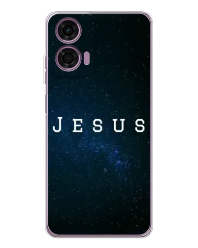 Чехол для Motorola Moto E14 с картинкой «Звездное небо Jesus»