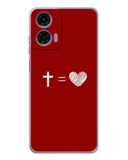 Чехол для Motorola Moto E14 с картинкой «Уравнение любви»