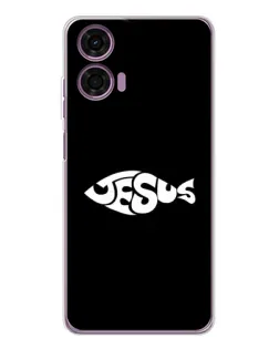 Чехол для Motorola Moto E14 с картинкой «Рыба Jesus»