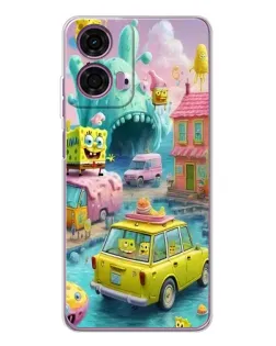 Чехол для Motorola Moto E14 с картинкой «Монстр-трак приключения»