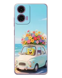 Чехол для Motorola Moto E14 с картинкой «Автомобильное путешествие»