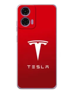 Чехол для Motorola Moto E14 с картинкой «Tesla Red Classic»