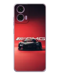 Чехол для Motorola Moto E14 с картинкой «Mercedes AMG — красная линия»