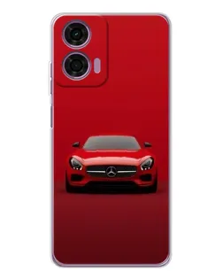 Чехол для Motorola Moto E14 с картинкой «Красный Mercedes AMG»