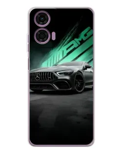 Чехол для Motorola Moto E14 с картинкой «Темный Mercedes AMG»