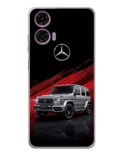Чехол для Motorola Moto E14 с картинкой «Mercedes G-Class красный»