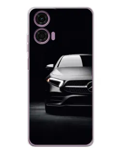 Чехол для Motorola Moto E14 с картинкой «Свет фар Mercedes»