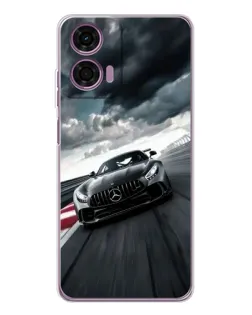 Чехол для Motorola Moto E14 с картинкой «Гоночный Mercedes AMG»