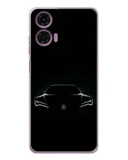 Чохол для Motorola Moto E14 з картинкою «Mercedes — силует авто»