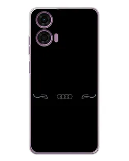 Чехол для Motorola Moto E14 с картинкой «Audi — световой подпись»