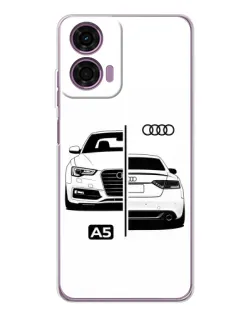 Чехол для Motorola Moto E14 с картинкой «Audi — контрастный дизайн»