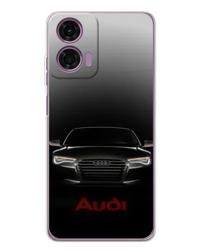 Чехол для Motorola Moto E14 с картинкой «Audi — градиентный контур» Чехол для Motorola Moto E14 с картинкой «Audi — градиентный контур»