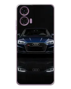Чехол для Motorola Moto E14 с картинкой «Audi — ночное отражение»