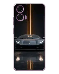 Чехол для Motorola Moto E14 с картинкой «Lamborghini золотые линии»