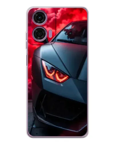 Чехол для Motorola Moto E14 с картинкой «Lamborghini красное сияние» Чехол для Motorola Moto E14 с картинкой «Lamborghini красное сияние»