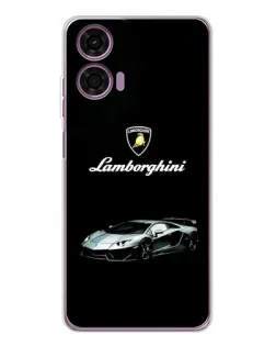 Чехол для Motorola Moto E14 с картинкой «Логотип Lamborghini классика»