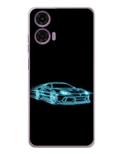 Чехол для Motorola Moto E14 с картинкой «Неоновый контур Lamborghini» Чехол для Motorola Moto E14 с картинкой «Неоновый контур Lamborghini»