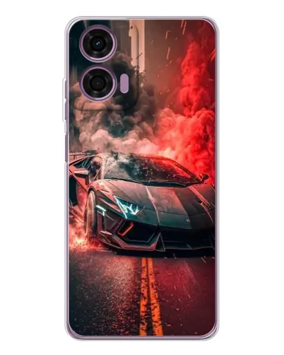 Чехол для Motorola Moto E14 с картинкой «Lamborghini красный дым» Чехол для Motorola Moto E14 с картинкой «Lamborghini красный дым»