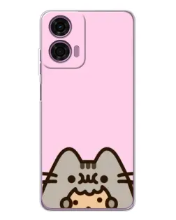 Чехол для Motorola Moto E14 с картинкой «Pusheen и печенье» Чехол для Motorola Moto E14 с картинкой «Pusheen и печенье»