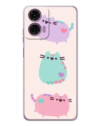 Чехол для Motorola Moto E14 с картинкой «Pusheen трио» Чехол для Motorola Moto E14 с картинкой «Pusheen трио»