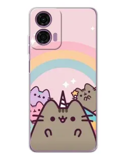 Чехол для Motorola Moto E14 с картинкой «Единорог Pusheen»