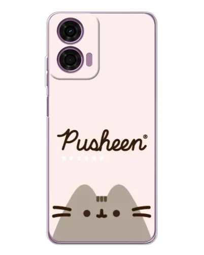 Чехол для Motorola Moto E14 с картинкой «Pusheen логотип» Чехол для Motorola Moto E14 с картинкой «Pusheen логотип»
