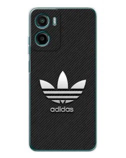 Чехол для Motorola Moto E15 с картинкой «Adidas Карбоновая текстура»