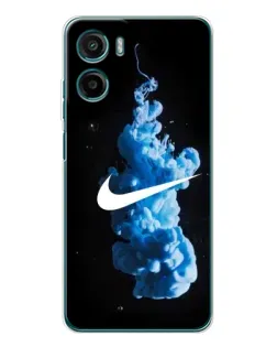 Чехол для Motorola Moto E15 с картинкой «Nike и синий дым»