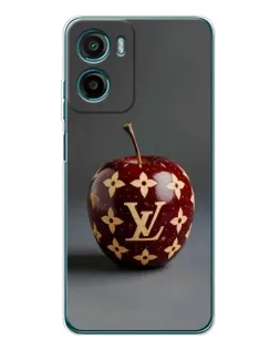 Чехол для Motorola Moto E15 с картинкой «Красное яблоко LV»