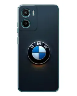 Чехол для Motorola Moto E15 с картинкой «Логотип BMW — минимализм»