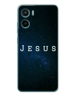 Чехол для Motorola Moto E15 с картинкой «Звездное небо Jesus»