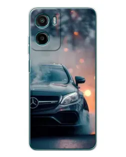 Чехол для Motorola Moto E15 с картинкой «Mercedes — ночной город»