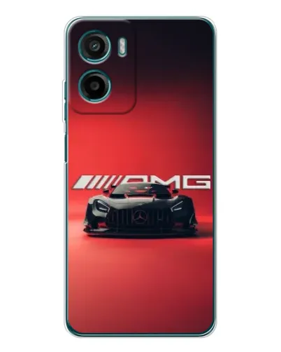 Чехол для Motorola Moto E15 с картинкой «Mercedes AMG — красная линия»