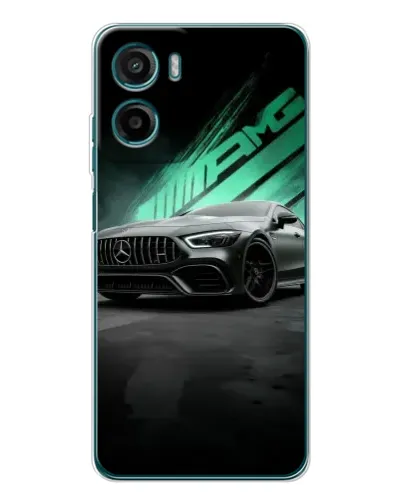 Чехол для Motorola Moto E15 с картинкой «Темный Mercedes AMG»