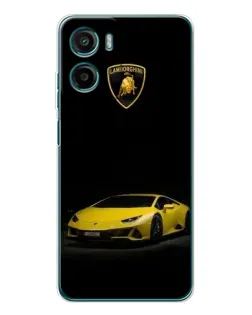 Чехол для Motorola Moto E15 с картинкой «Lamborghini желтый акцент»
