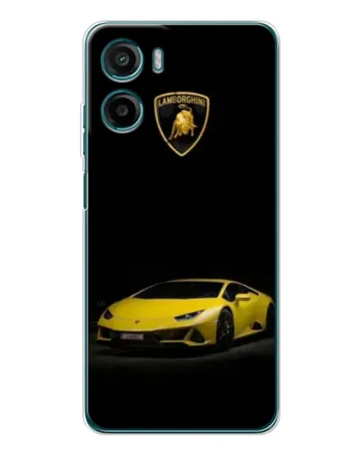 Чехол для Motorola Moto E15 с картинкой «Lamborghini желтый акцент»